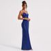 Women's Clothing Sexy Strappy Satin Dress Fall New Fashion Backless Strappy Waistband Long Skirt_ecoleips.com