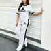 Summer Fashion Two Piece Set Women's European American Style Crew Neck Short Sleeve T-Shirt And Casual Pants Letter Print_ecoleips.com