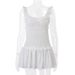 Women's Sexy Lace Smocked Halter Pleated U Neck Mini Dress – Spring Party Gown 2026_ecoleips.com