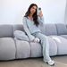 "Women's Casual Two-Piece Knit Sweater Set Long Sleeve Lapel Cardigan & Pullover Winter Outfit"_ecoleips.com