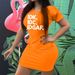 Women's Slim Fit Round Neck Short Dress New Style Pocket Print Casual Clothing_ecoleips.com