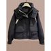 Women's Oversized Color-Block Puffer Jacket Korean Streetwear Style Short Coat Winter Fashion Outerwear_ecoleips.com