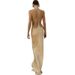 Elegant Round Neck Bodycon Midi Dress - Asymmetric Back Detail Stretchy Clubwear For Women Second Skin Comfort_ecoleips.com