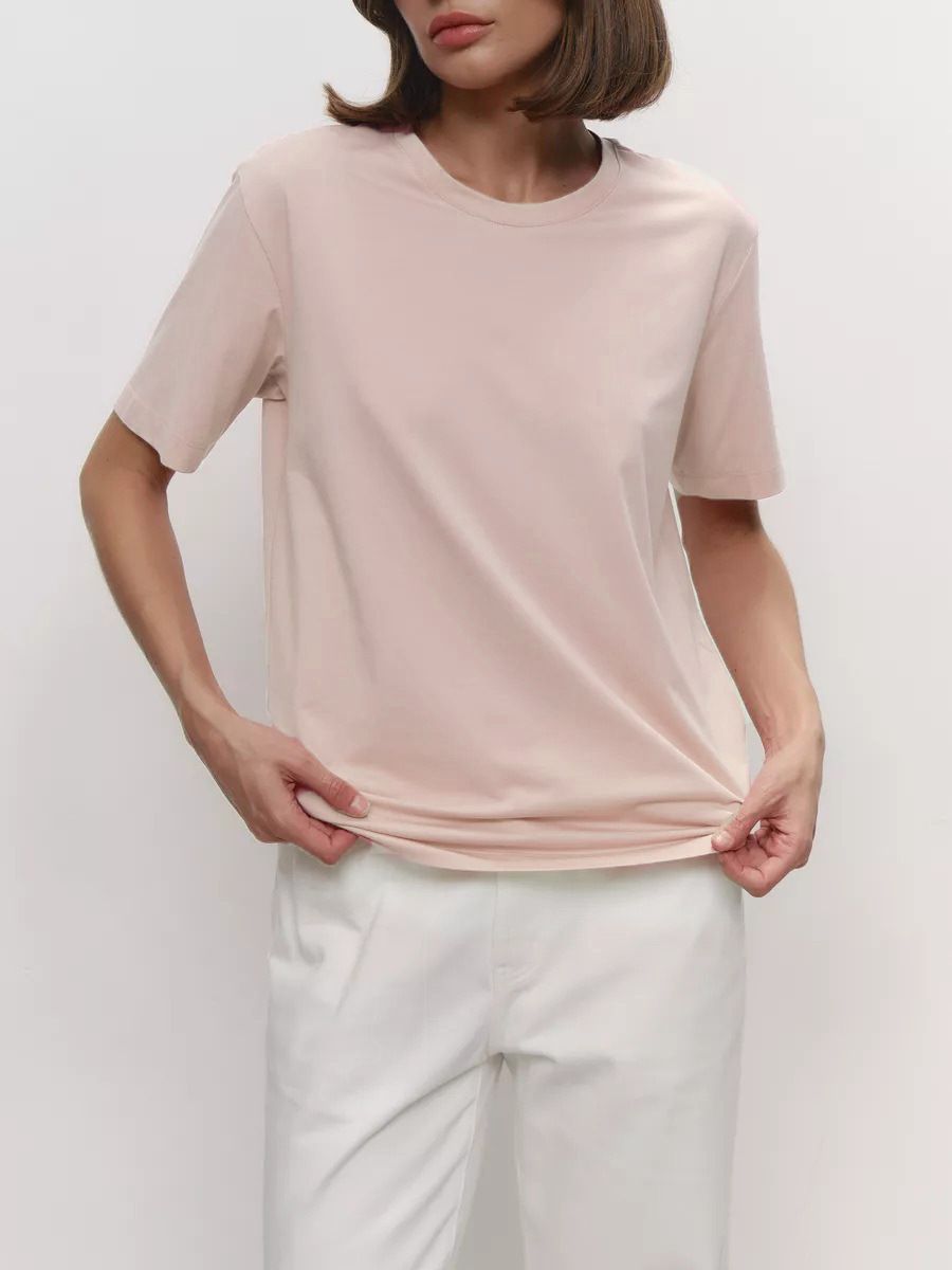 2025 Summer New Women's Fashion Leisure Home Commuting Versatile Round Neck Short Sleeved T-shirt_ecoleips.com