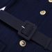 Spring Autumn New Style Women's Long Sleeved Round Neck Knitted Dress With Belt Versatile Slimming Flattering Short Dress_ecoleips.com