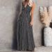 European American Women's Fashion New Style Strap Pocket Long Dress With Adjustable Chest Straps And Sexy_ecoleips.com
