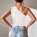 Women's Sexy Off-Shoulder Halter Top With Elasticated Straps And Short Sleeves Regular Fit Polyester Tank Top For Spring/Summer_ecoleips.com