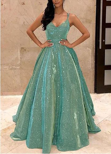 Women's Clothing New Tube Top Shiny Long Swing A Line Slimming Evening Dress_ecoleips.com