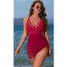 Women’s One-Piece Swimsuit – Sheer Mesh Overlay, Sexy High-Cut Design & Adjustable Straps (Quick-Dry, UPF 50+, Tummy Control)_ecoleips.com
