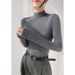 girl High-End Yangtze Yarn Water Ripple Seamless Full Wool Knitted For Women, Autumn And Winter Half High Collar Long Sleeve_ecoleips.com