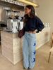 Women's Casual Straight Leg Jeans Five-Pointed Star Design Fashion Denim 2026 European And American Style Loose Fit_ecoleips.com