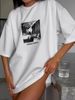 Sumuyoo Women's Printed T-shirt 100% Cotton Fashion White Vintage Short-sleeve Printing T Shirts Fashion Hip Hop Loose Tees_ecoleips.com