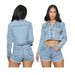 Women's Clothing New Women's Casual Ripped Denim Shorts Suit_ecoleips.com