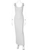 Hugcitar 2026 Elegant Solid Straps Backless Lace Up Sexy Bodycon Slit Maxi Prom Dress Women Clothes Fashion Evening Party Outfit_ecoleips.com