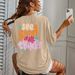 Women's Oversized Back Print T-Shirt Casual Streetwear Minimalist Design Breathable Everyday Wear_ecoleips.com