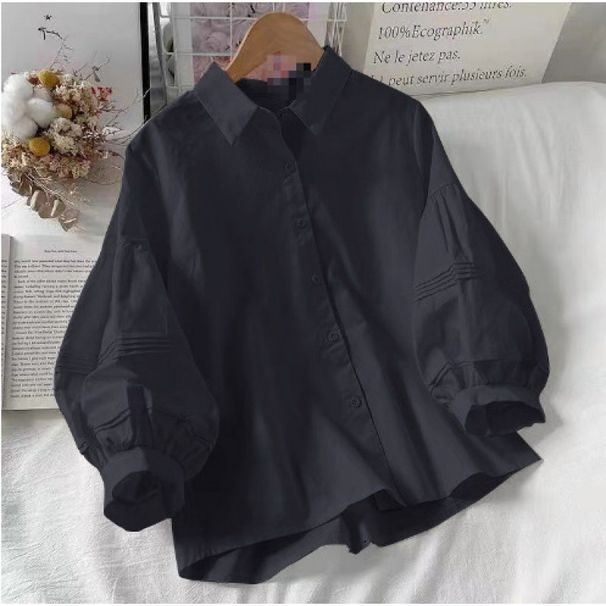 Lantern-Sleeved Shirts For Spring, Summer And Autumn Women's Wear, Bubble Women's Winter Design, Niche Early Spring Clot_ecoleips.com