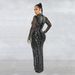 Women’s Clothing Autumn And Winter New Women's Sexy Mesh Hot Diamond Nightclub Party Long Dress_ecoleips.com