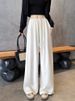 Suitable For All Seasons Narrow Wide-Leg For Women New Lazy Ice Silk Cotton Linen Summer Fashion Thin Draped Petite Yamamoto Pants_ecoleips.com