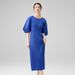 Verve 2025 Summer New High-End Solid Color Round Neck Pleated Loose Fashion Comfortable Casual Long Dress_ecoleips.com