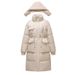 Women's Mid-Length Over-the-Knee Cotton Jacket – Korean Style Loose Fit Winter Coat, Thick Warm Outerwear For Casual & Streetwear_ecoleips.com