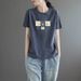 2026 Summer Loose-Fitting Short-Sleeved T-Shirt Women's Korean Version : Features Retro Letter Patterns For A Slimming_ecoleips.com