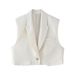 Women's Short Vest Flip Top Outerwear Early Spring Fashion European American Style_ecoleips.com