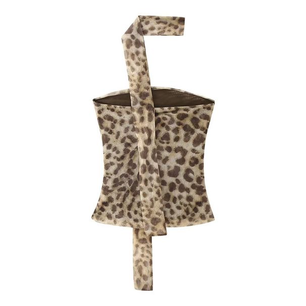 Women's Clothing Casual Fashion Animal Print Tulle Tulle Tube Top Suit_ecoleips.com