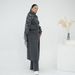 Voya Muslim Women's Suit Good Quality Türkiye Autumn And Winter Thickened Knitting Solid Multicolor Three Piece Set_ecoleips.com