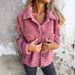 Women's Autumn Winter Lapel Single Breasted Coat New Arrival Warm Soft Lambswool Outerwear_ecoleips.com
