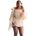 Solid Color Slim Short Dress One Shoulder Neckline Backless Ruffled Flare Sleeves Ruched Elegant Dress For Women Dating Party_ecoleips.com