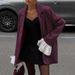 K New Temperament Striped Suit Jacket With Women's Design Sense, Lace Flared Sleeves, Loose Casual Small Suit_ecoleips.com