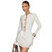 Autumn New Women's Round Neck Hollow Out Long Sleeve Fashion Bodycon Dress Elegant Relaxed Everyday Wear Comfortable Feshion_ecoleips.com