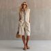 Women's Linen Button down Shirt Summer Casual Blouse Top Sleeveless Comfortable Breathable Vacation Beach Lounge Wear Shorts Set_ecoleips.com