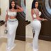 Women's Clothing New Solid Color Navel Baring Hot Diamond Off Shoulder Tube Top Vest Half Length Skirt Suit_ecoleips.com
