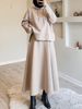 Women's Clothing Autumn New Products Women's Solid Color Hooded Top Fashion Skirt Suit_ecoleips.com