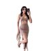 Hollow Out Slit Strappy Bodycon Maxi Dress Summer Solid Color Slim Fitting Long Party Dress For Women_ecoleips.com
