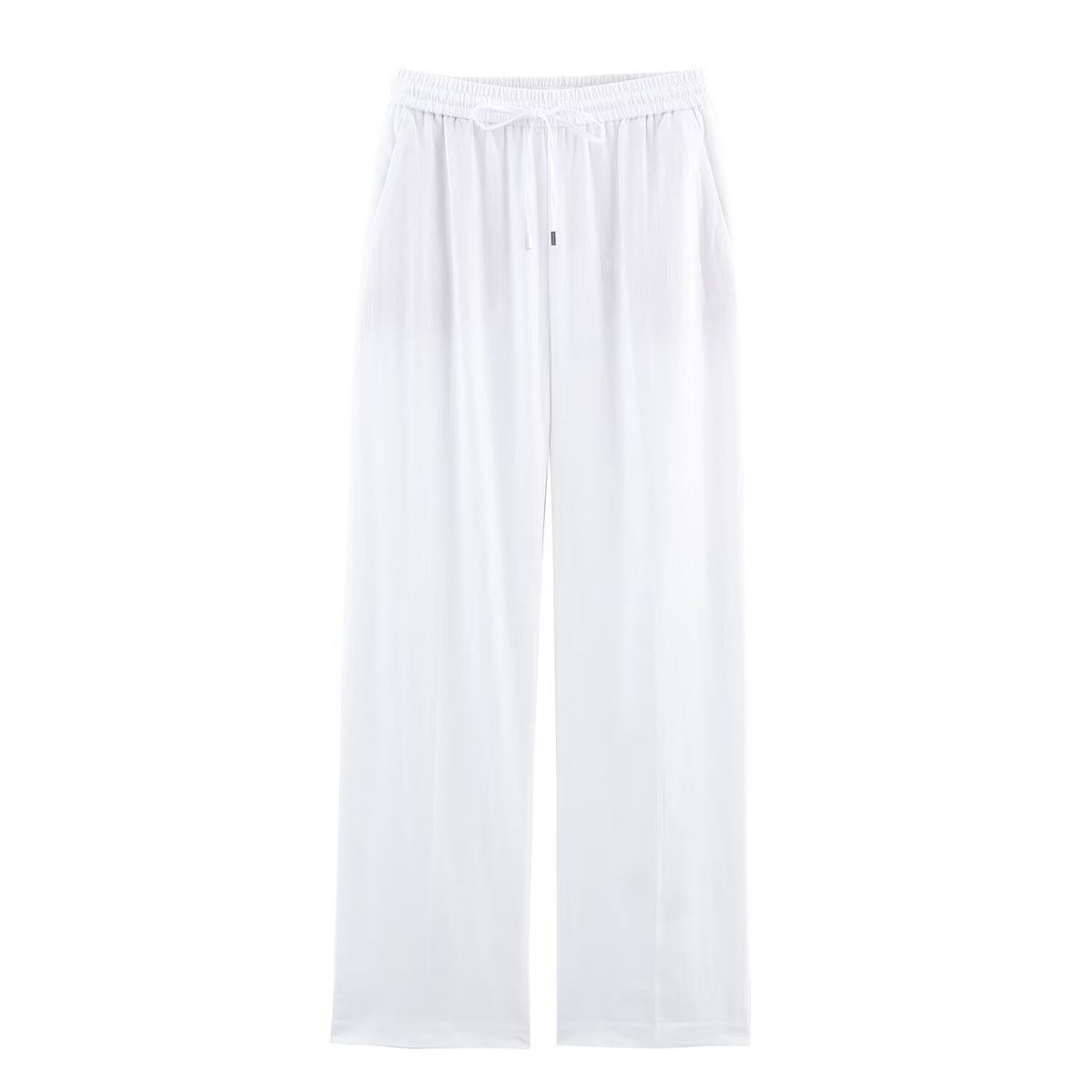 Breathable Linen-Blend Straight Leg Pants For Women - Comfortable & Stylish In Navy, Beige, White & Black | Xs/S/M/L_ecoleips.com