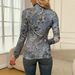 Spring Autumn Paisley Print High Neck Slim Fit Long Sleeve Base Layer Top for Women Hot Girl Style_ecoleips.com