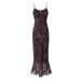 6407-23 Autumn New European And American Style Low-Cut Backless Long Printed Vacation Casual Strap Dress_ecoleips.com