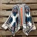 European And American Cross-border Women's Clothing, Ethnic Style Retro Patterned Set, Loose Bat-sleeve Shawl Shirt,_ecoleips.com