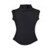 White High Neck Short Sleeve T-Shirt Women Sexy Slimming Top Trendy Stylish for Hot Girls with Tiny Waist Perfect for Summer_ecoleips.com