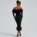 European American Style Women's Clothing 2025 Autumn Winter New Fashion Elegant Off-shoulder Slim-fit Evening Dress With_ecoleips.com