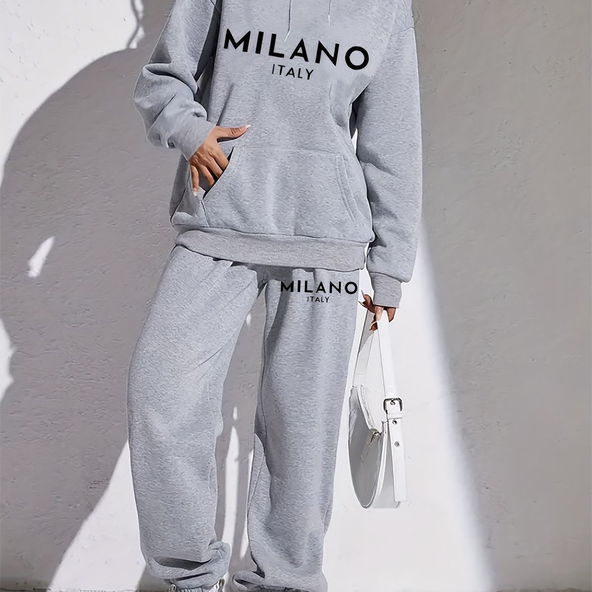 Women's Clothing Unisex Printed Hoodie Sweatshirt Set With Pockets - Casual Streetwear Pullover Hooded Sweatshirt & Joggers In Soft Cotton Blend_ecoleips.com