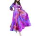 Spring And Summer New European And American Printing Large Swing Mesh Dress Commuter European And American Women's Dress_ecoleips.com