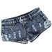 Low-rise Denim Hot Pants Tight And Thin Women's Pants Ultra-low-rise Nostalgic Split Jeans Internet Celebrity Rivet Holes Trendy_ecoleips.com