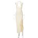 Women's Clothing Style Women's Ruffle Dress V Neck Lace Up Backless Fashion Sexy Spring Clothing For Formal & Casual For Women_ecoleips.com