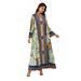 Fashion plus Size Printed Rhinestone Jalabiya Casual Ethnic Pullover Dress Women's Clothing Muslim Fashion_ecoleips.com