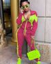 Women's Clothing Casual Fashion Contrast Color Cardigan Two Piece Set_ecoleips.com
