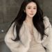 Faux Fur Short Coat Women's Fashion Loose Casual Jacket Winter Warm V-Neck Long Sleeve Outerwear For Streetwear And Daily Outfits_ecoleips.com