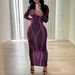 European And American Style 2025 Autumn New Cross-border Women's Long-sleeve Round-neck Fashion Printed Slim-fit Bodycon_ecoleips.com